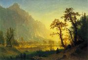 Albert Bierstadt Sunrise, Yosemite Valley Sweden oil painting artist
